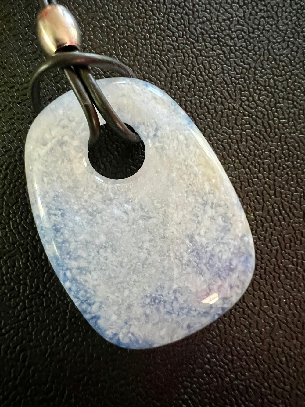 Sky Blue Art Glass Abstract Pendant